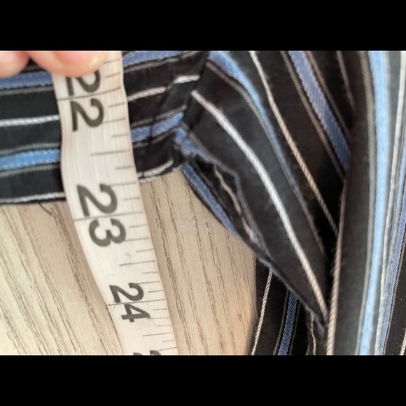 BLUE, Embroidered button Down Shirt Sz M - Picture 4 of 15